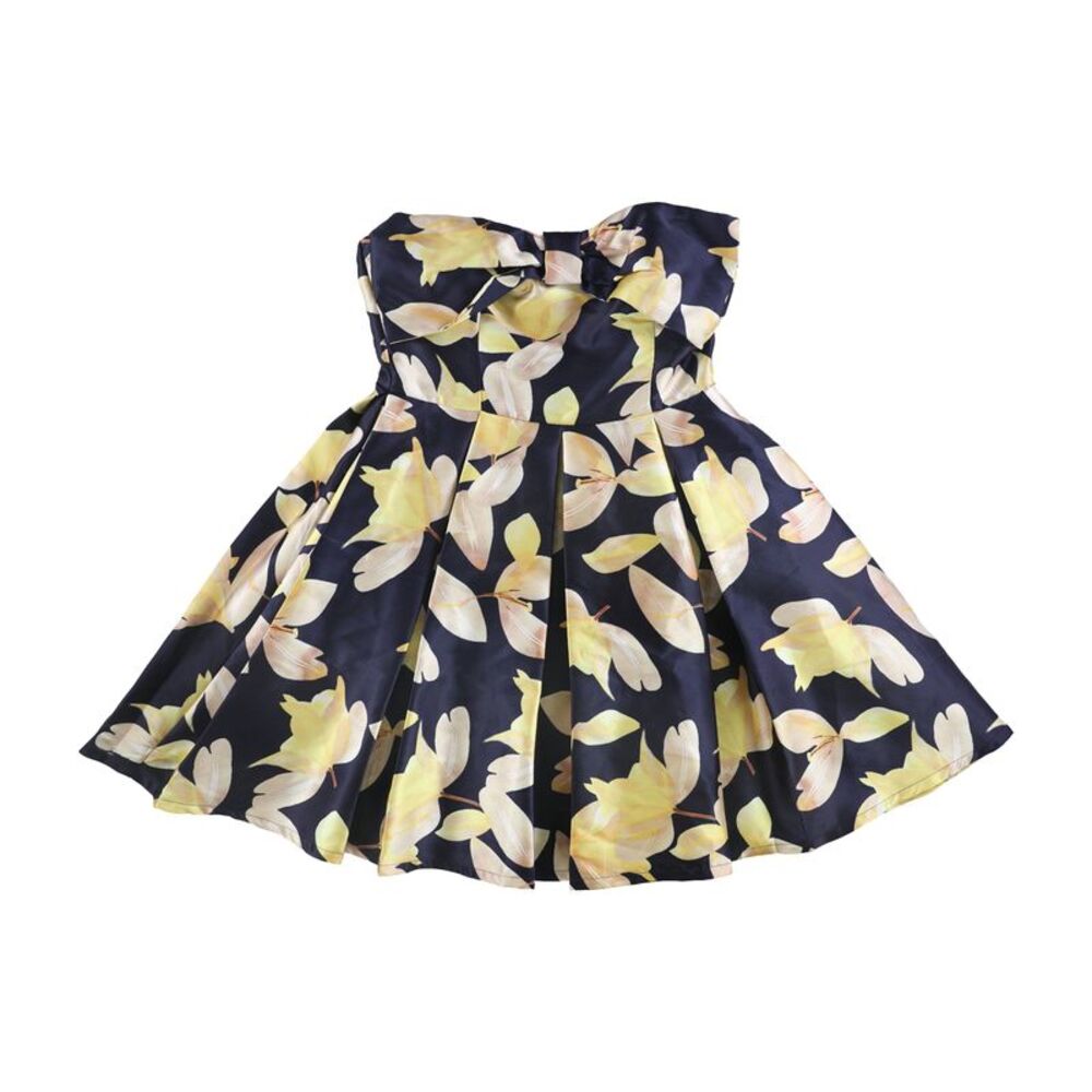 INA Womens Floral Fit & Flare Dress, Yellow, M, DM